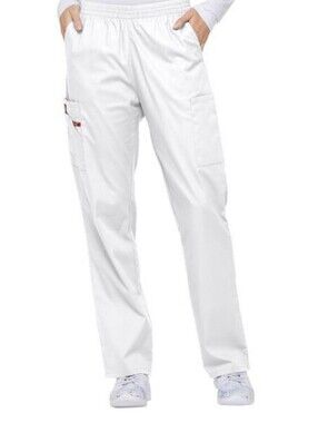 Dickies Women's EDS Signature Scrubs Missy-Fit Cargo White 2XL Petite Pants
